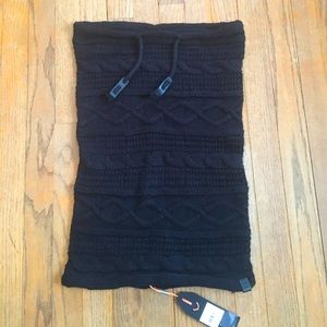 NWT Bickley+Mitchell Drawstring Neck Warmer, Black